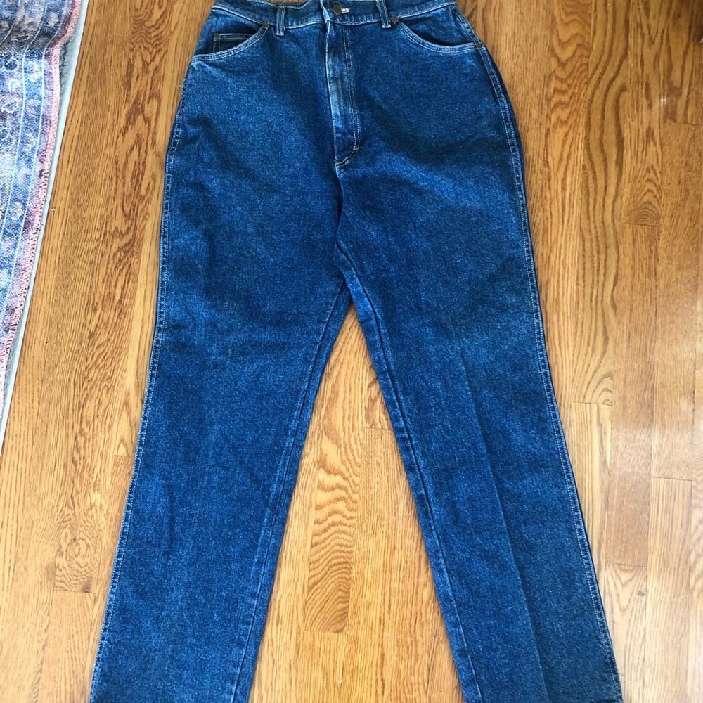 Vintage LLBean Early 80s High Waisted Jeans Dark Wash Straight Leg Mom